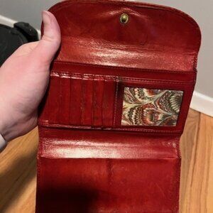 Dooney & Bourke Red Leather Wallet Early 2000s